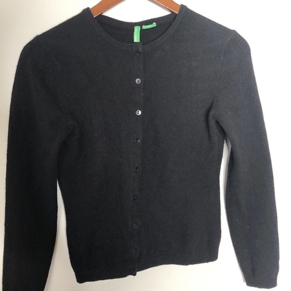 Benetton boys size S Small Lana Wool Button Up Cardigan - Picture 2 of 7